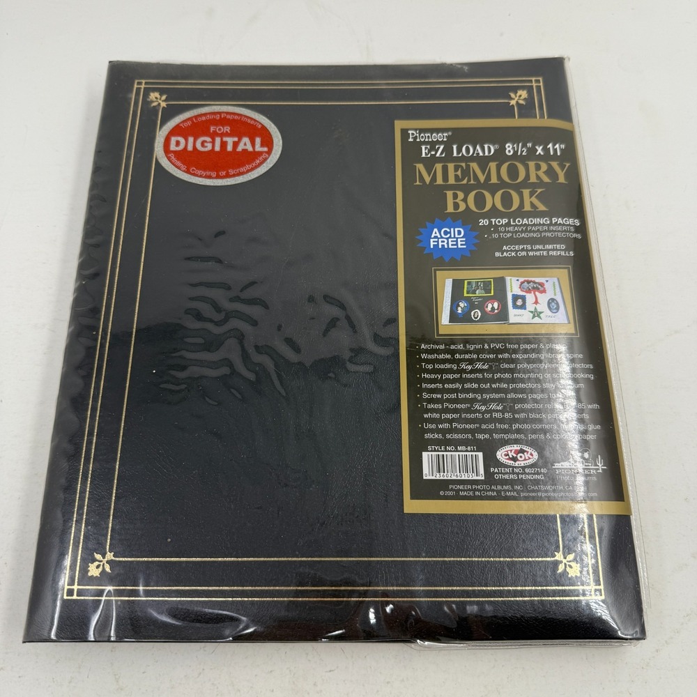Pioneer MB-811 -8.5x11 E-Z Load Memory Book W/ 10 Double Sided Pages Blue New